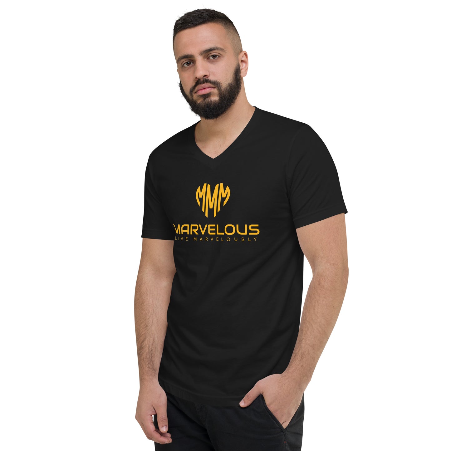 Unisex Short Sleeve V-Neck T-Shirt