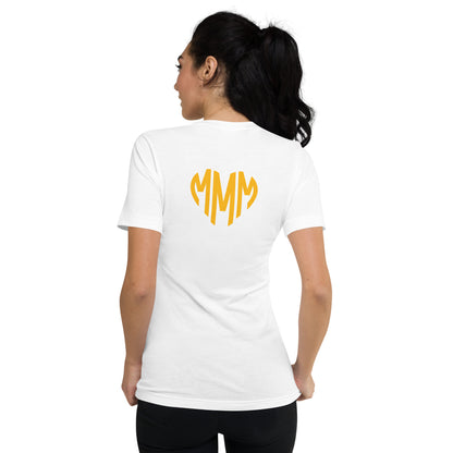 Unisex Short Sleeve V-Neck T-Shirt (with logo on back of shirt)